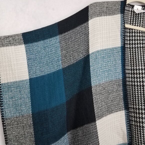 Woolrich One Size OS Reversible Open Front Poncho Blanket Wrap Cardigan Buffalo - Picture 4 of 9